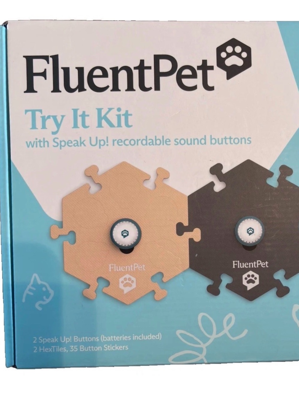 FluentPet Try it Kit Recordable Sound buttons. New, unopened